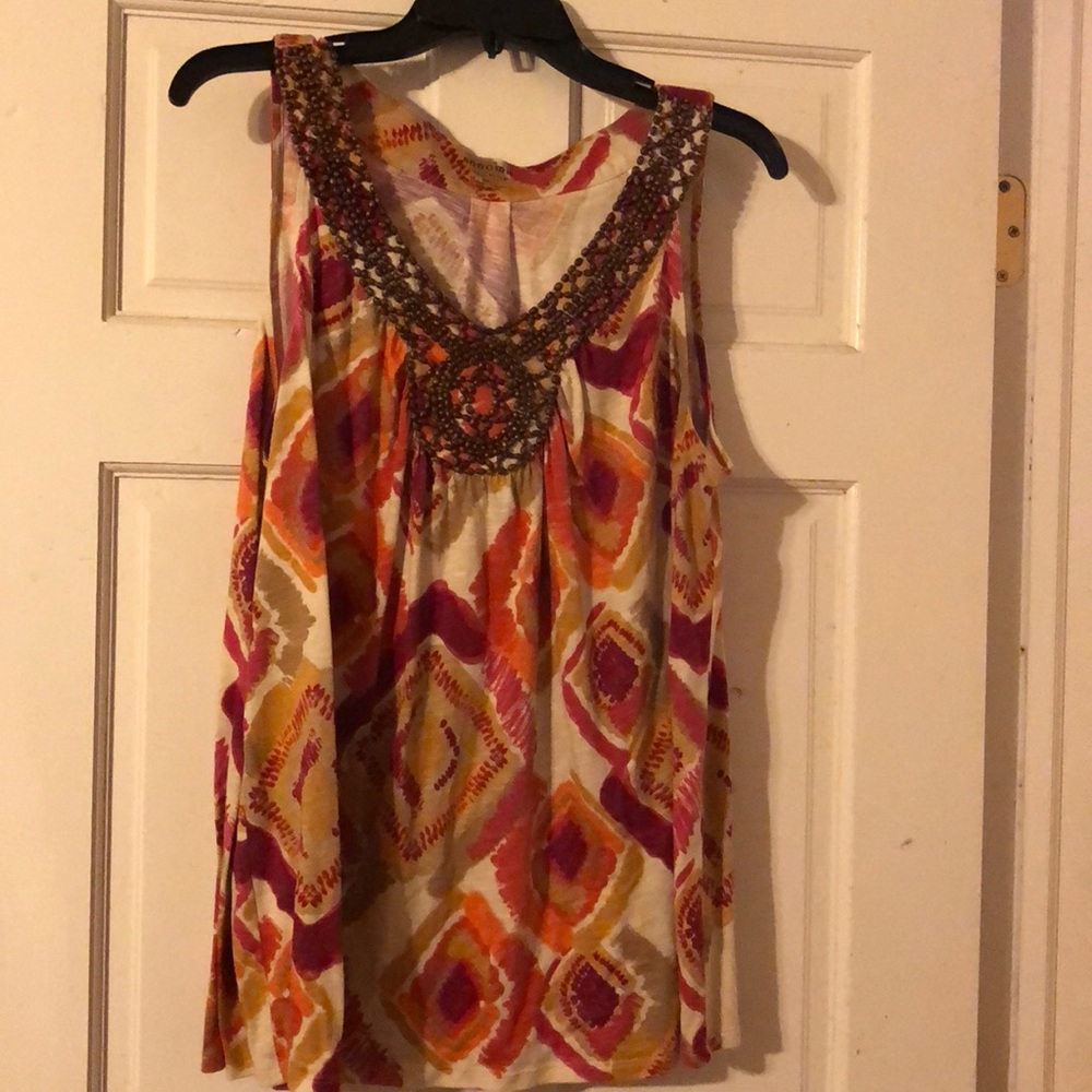 Pretty beaded woman’s tank top - size XL